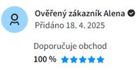 ✔️ Rychlé vyřízení objednávky, zboží přesně podle mých představ. Maximální spokojenost.