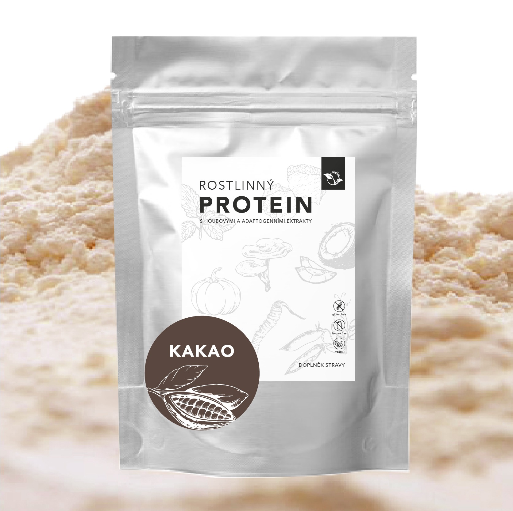 MycoProtein - Rostlinný PROTEIN s houbovými a adaptogenními extrakty KRÉMOVÉ KAKAO (500 g)