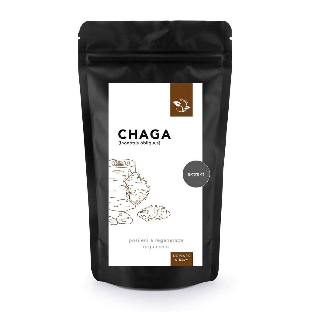 LifeChi - Chaga (Inonotus obliquus) extrakt v prášku - (30% polysacharidů, 15% betaglukanů) 50 g